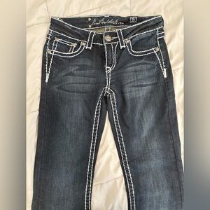 LA Idol Women's Jeans with Contrast Stitching
